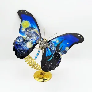 Steampunk dignify interdependence insure Metal Puzzle Butterfly Metal Jigsaw Puzzle Animal, 100 PCS Mechanical Butterfy DIY Craft Kit 3D Metal Puzzle for Adults, Butterfly 3D Metal Model Kit, 3D 