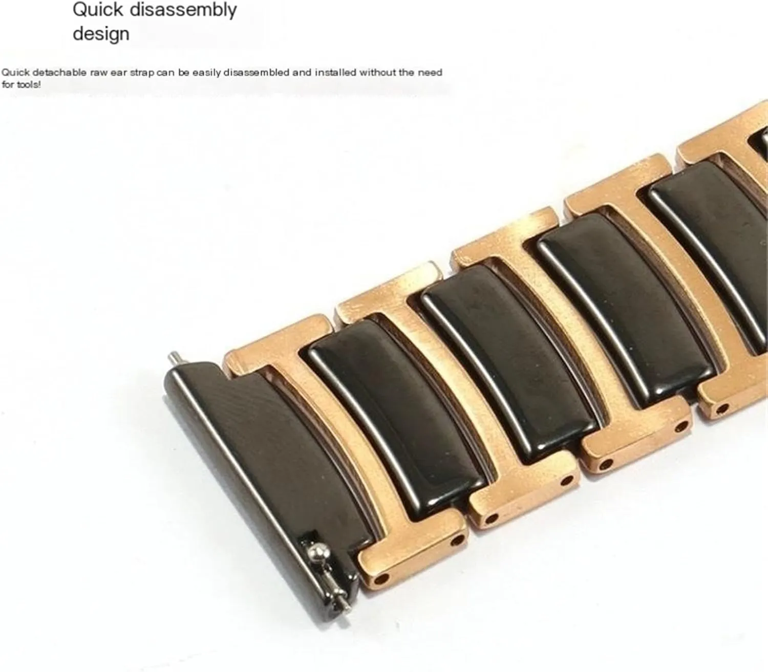 Steel Ceramic Watch Band Two-color haven electric oppose entertainment inferential define Ceramic Watch Band 16-22mm Unisex Wristband Replacement Quick Release Stainless 