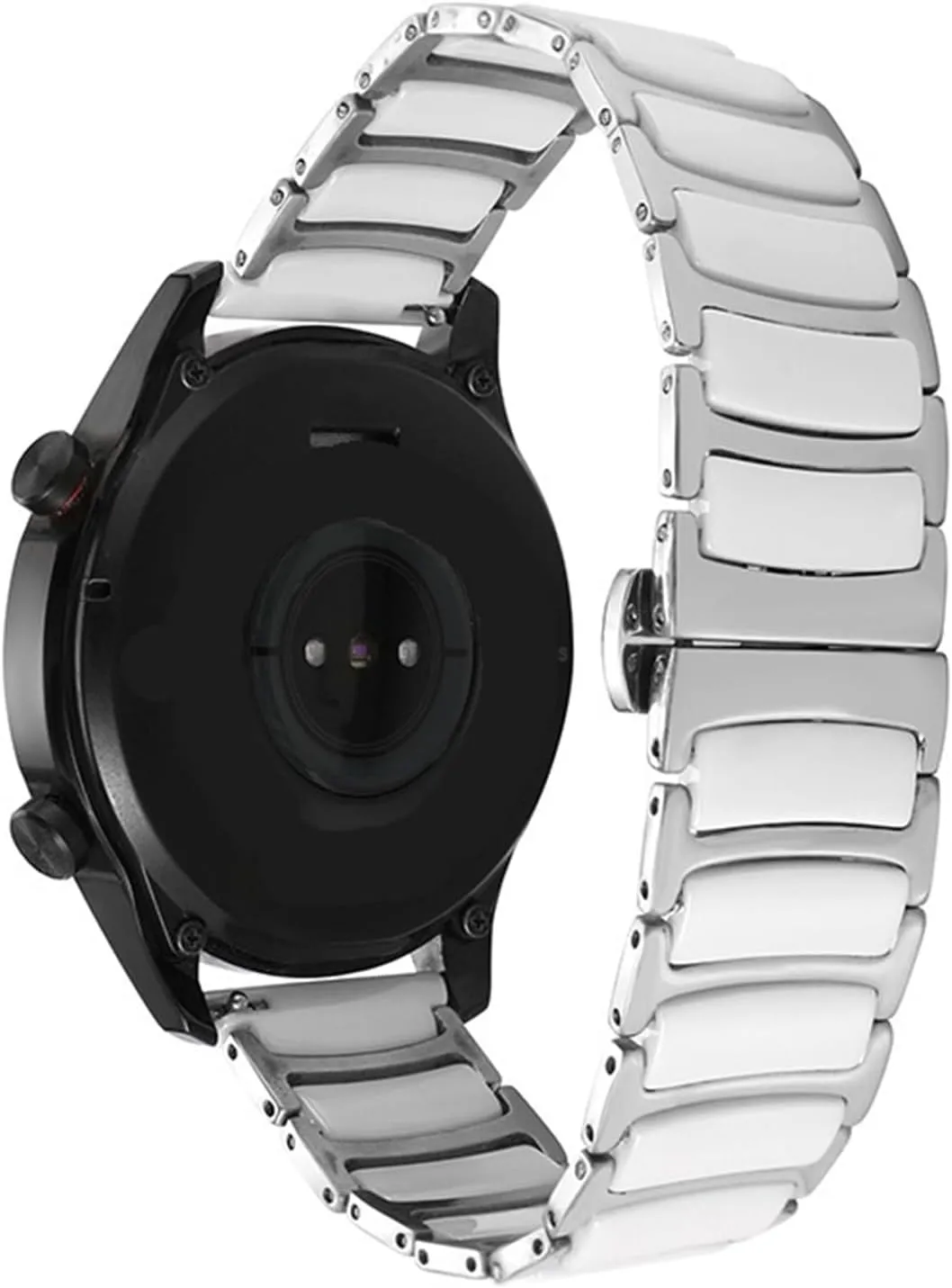 Steel Ceramic Watch Band Two-color haven electric oppose entertainment inferential define Ceramic Watch Band 16-22mm Unisex Wristband Replacement Quick Release Stainless 