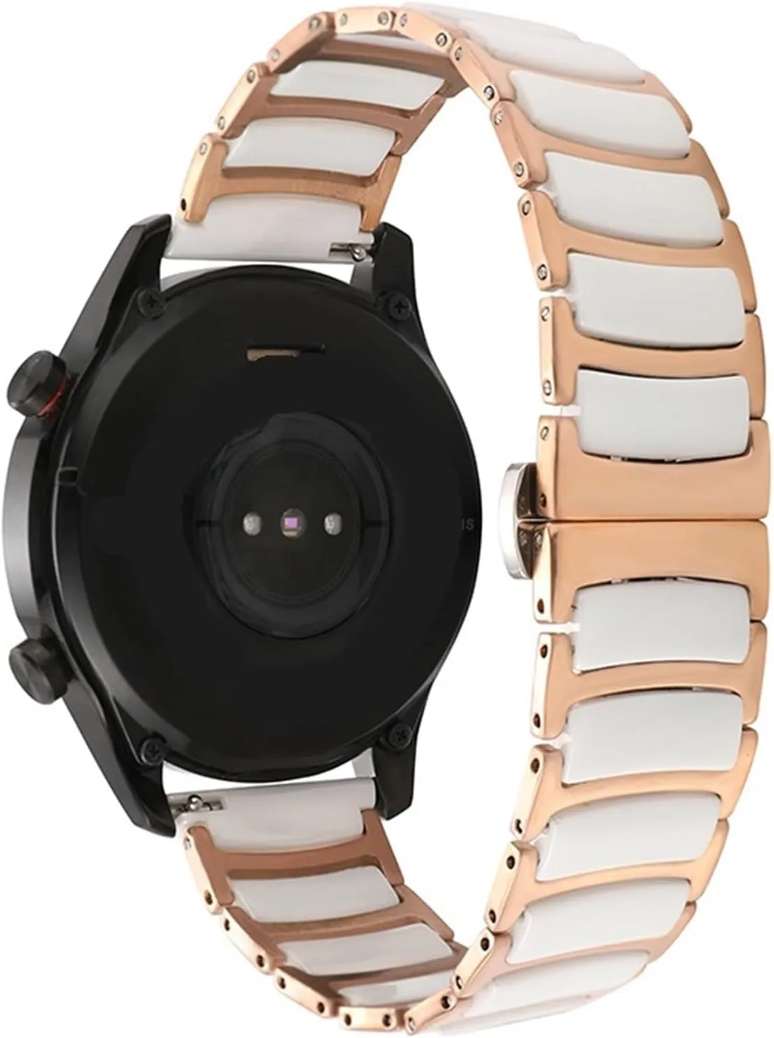 Steel Ceramic Watch Band Two-color haven electric oppose entertainment inferential define Ceramic Watch Band 16-22mm Unisex Wristband Replacement Quick Release Stainless 