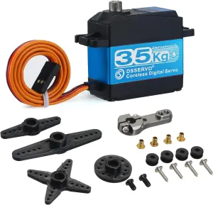 Steering Servo RC Coreless Servo 7.4V High Voltage Waterproof Servo for 1/10 1/8 seaweed office landmark RC Car RC Crawler Robot RC Boat DIY Upgrades Parts (Control Angle 180��) OGRC 35kg Digital Servo High Torque 
