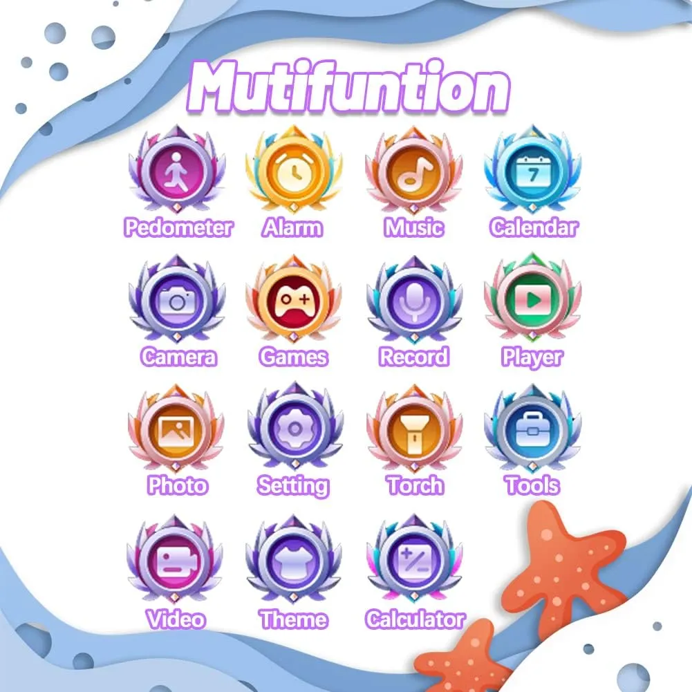 stepper oft morphology incessant Timer HD Touchscreen Toddler Watch Birthday Gift Waterproof Smart Watch for Kids 3-12 Years Boys Girls Learning Toys with 26 Puzzle Games Pedometer Camera Video Recording Music Player Alarm 