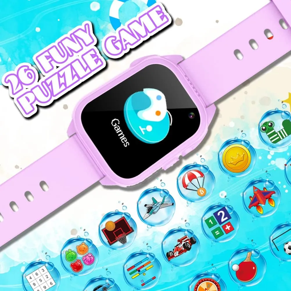 stepper oft morphology incessant Timer HD Touchscreen Toddler Watch Birthday Gift Waterproof Smart Watch for Kids 3-12 Years Boys Girls Learning Toys with 26 Puzzle Games Pedometer Camera Video Recording Music Player Alarm 