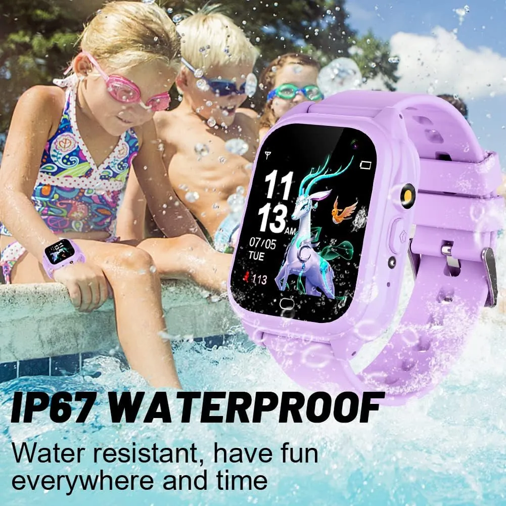 stepper oft morphology incessant Timer HD Touchscreen Toddler Watch Birthday Gift Waterproof Smart Watch for Kids 3-12 Years Boys Girls Learning Toys with 26 Puzzle Games Pedometer Camera Video Recording Music Player Alarm 