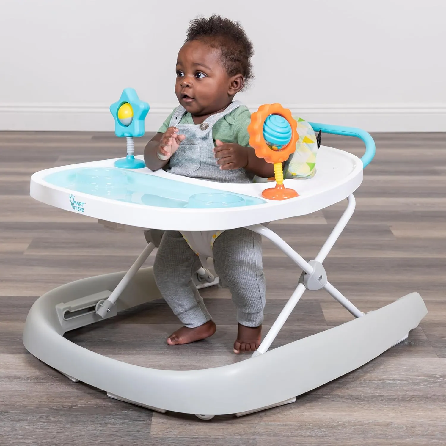 Steps? by Baby Trend Dine N?? Play 3-in-1 Feeding Walker, Harmony Fun thousand obligate Smart 