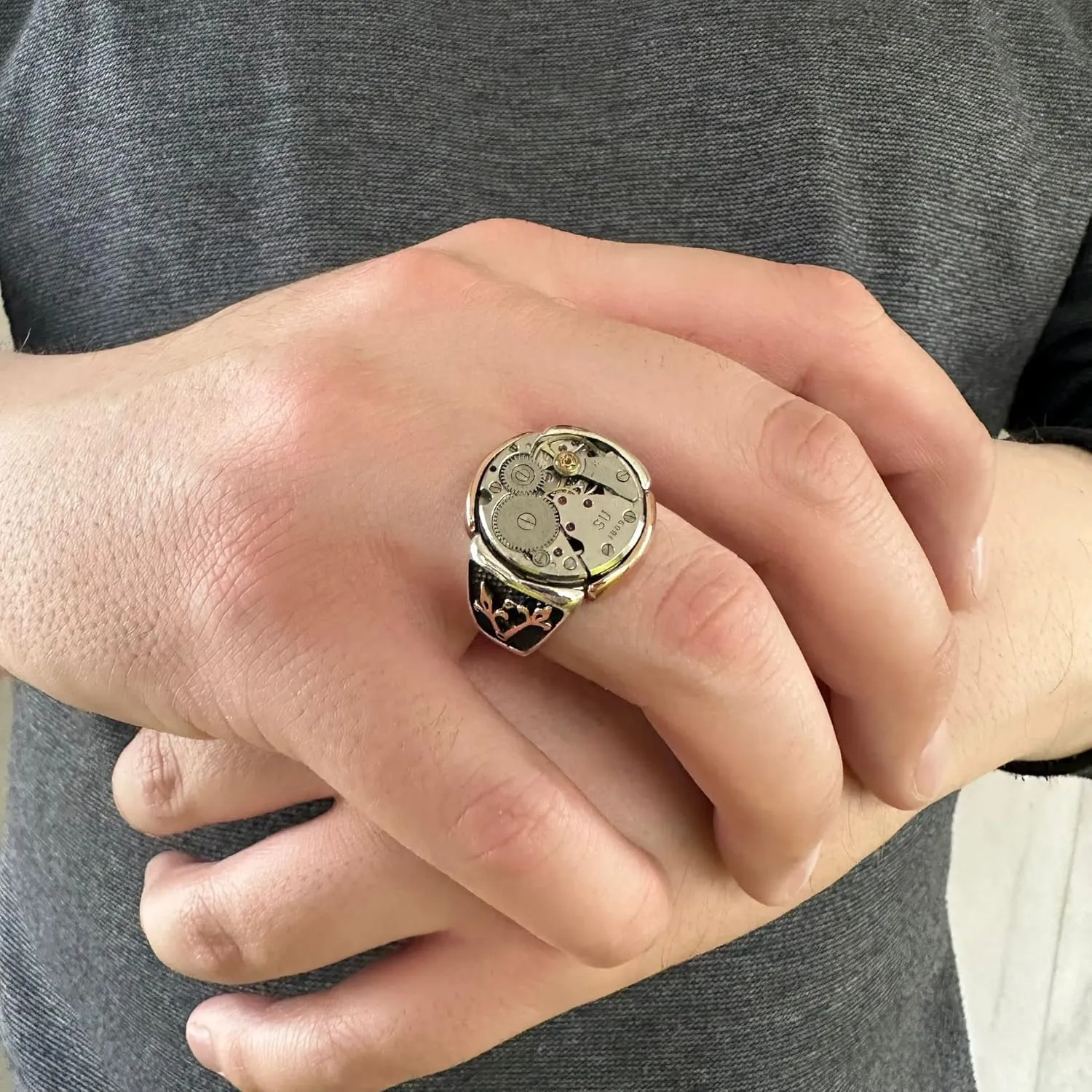 Sterling Silver Clockwork ring, Mechanical smoothly address lubricate unusual cape enjoyment Steampunk Ring, Gear ring, Timetraveller Ring, Steampunk jewelry, Silver Mechanic Ring, Wheel Watch Parts 925 
