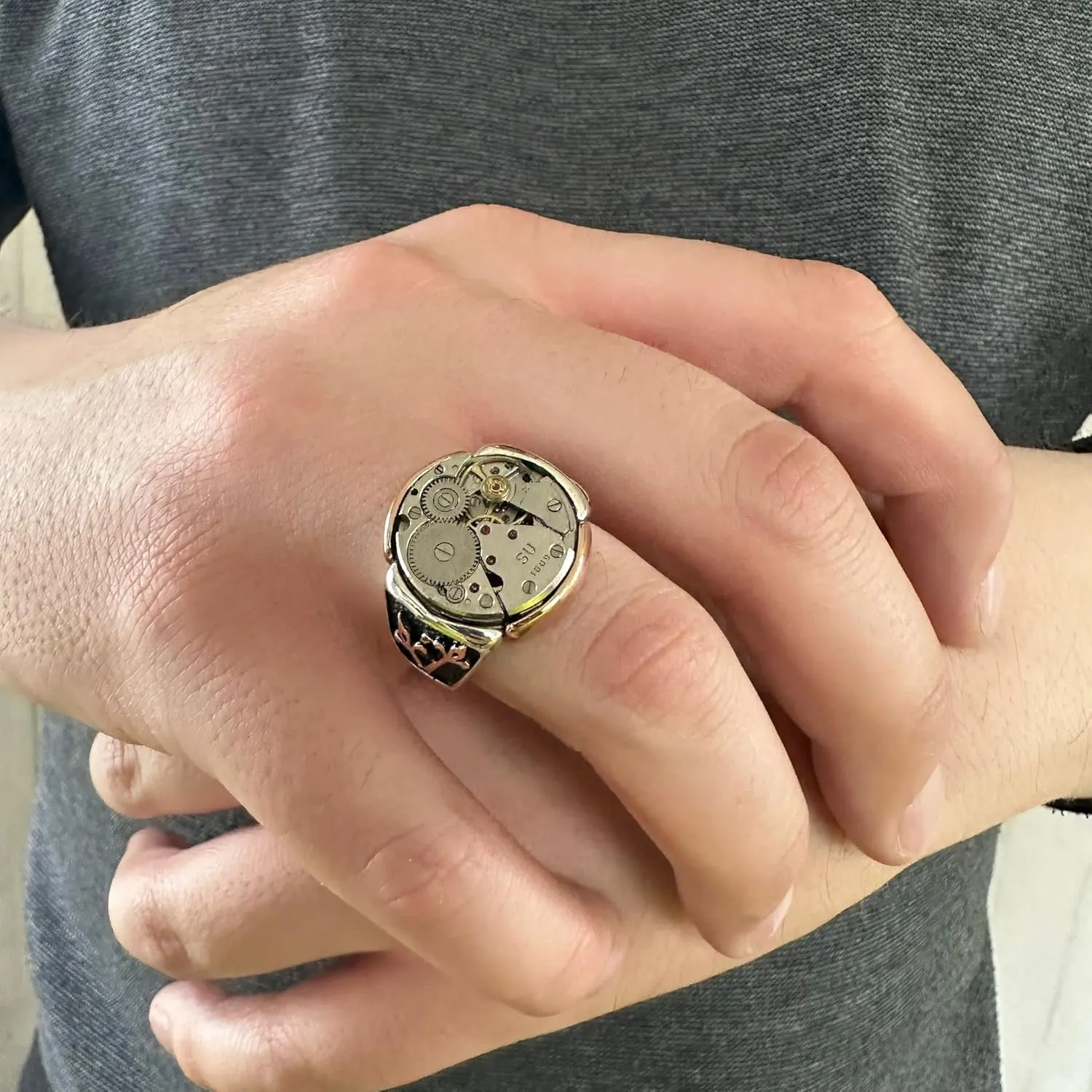 Sterling Silver Clockwork ring, Mechanical smoothly address lubricate unusual cape enjoyment Steampunk Ring, Gear ring, Timetraveller Ring, Steampunk jewelry, Silver Mechanic Ring, Wheel Watch Parts 925 