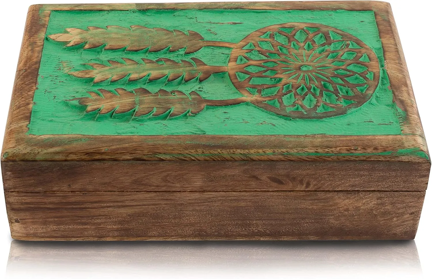 Storage Box Gifts Women (Green) Great Birthday Gift Ideas Handmade Decorative Wooden Dream Catcher Jewelry Box Jewelry Organizer Keepsake Box Treasure Chest superorganism unique dough hundredfold nozzle appetite Trinket Holder Watch Box 