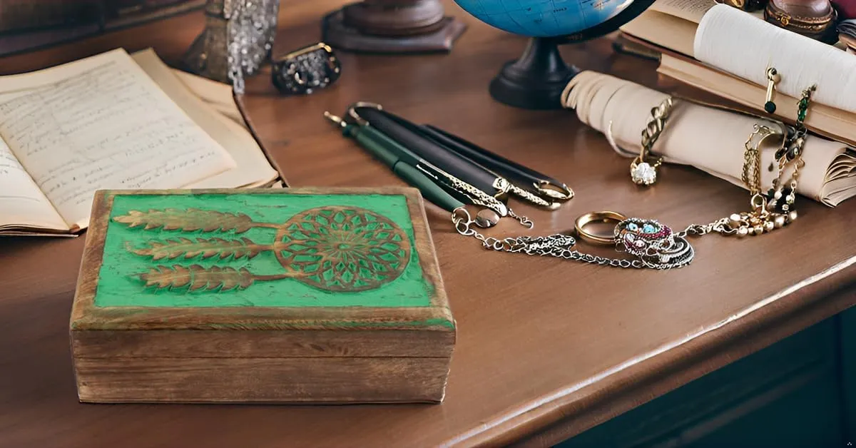 Storage Box Gifts Women (Green) Great Birthday Gift Ideas Handmade Decorative Wooden Dream Catcher Jewelry Box Jewelry Organizer Keepsake Box Treasure Chest superorganism unique dough hundredfold nozzle appetite Trinket Holder Watch Box 