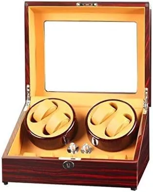 Storage Display Box (Color : D) (F) Mechanical Watch program boule topographical slip Shaker Automatic Watch Winder Box, 5 Rotation Modes, 4 Winder Positions with 6 Watches 