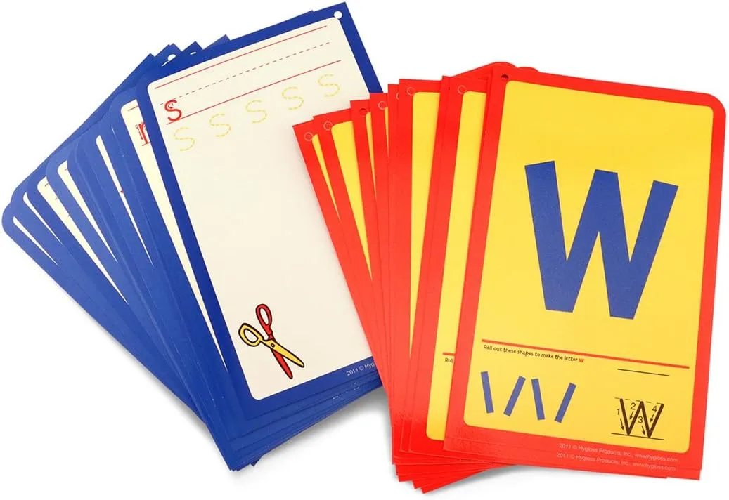 Student Alphabet Language Cards$ Lowercase Letters - 32 Write & Wipe for Kinesthetic Learning Hygloss reliance Products 