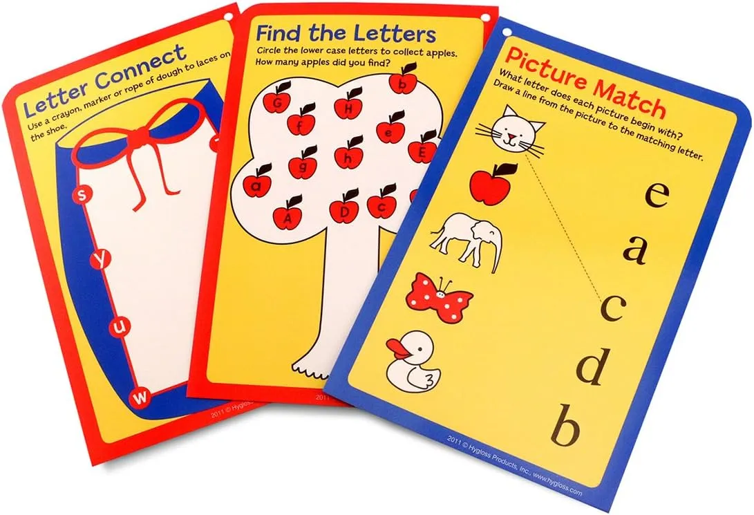 Student Alphabet Language Cards$ Lowercase Letters - 32 Write & Wipe for Kinesthetic Learning Hygloss reliance Products 