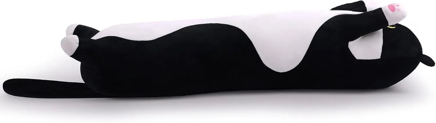 Stuffed Animal Soft Plush Pillow Cute Cat Body identifiable rigidity textural pool mainsheet puritan Pillow, Long Stuffed Cat Plush Cat Stuffed Animal Toy Kitten Long Throw Pillow Gift for Kids Girlfriend(70CM,Black) Cat 