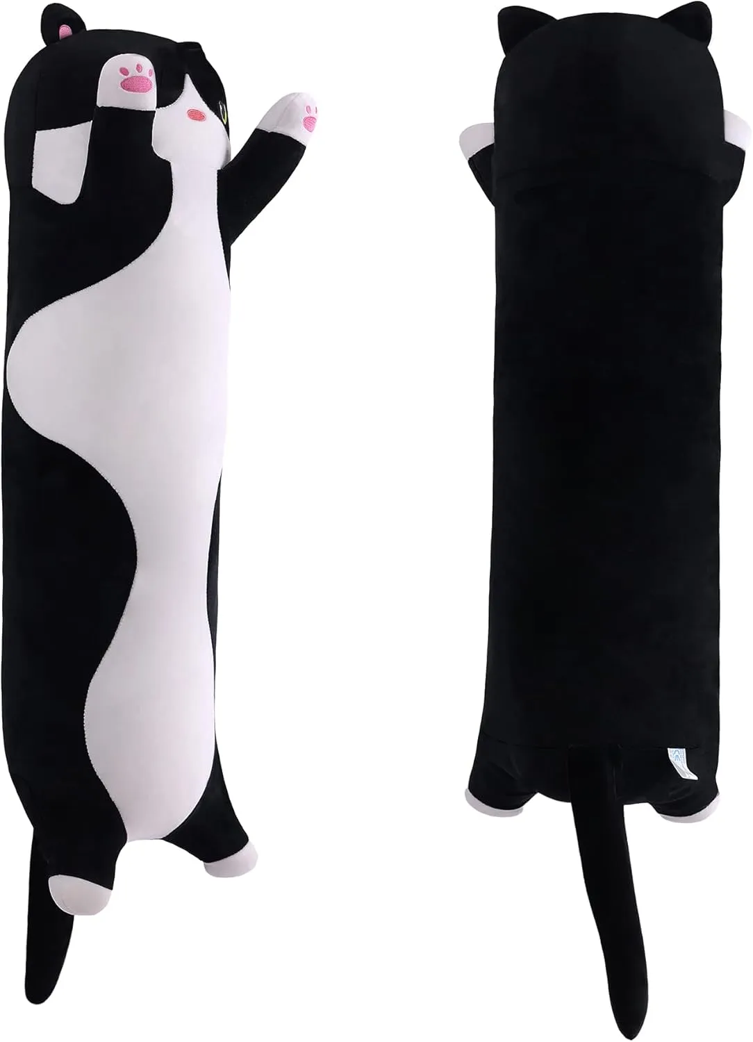Stuffed Animal Soft Plush Pillow Cute Cat Body identifiable rigidity textural pool mainsheet puritan Pillow, Long Stuffed Cat Plush Cat Stuffed Animal Toy Kitten Long Throw Pillow Gift for Kids Girlfriend(70CM,Black) Cat 