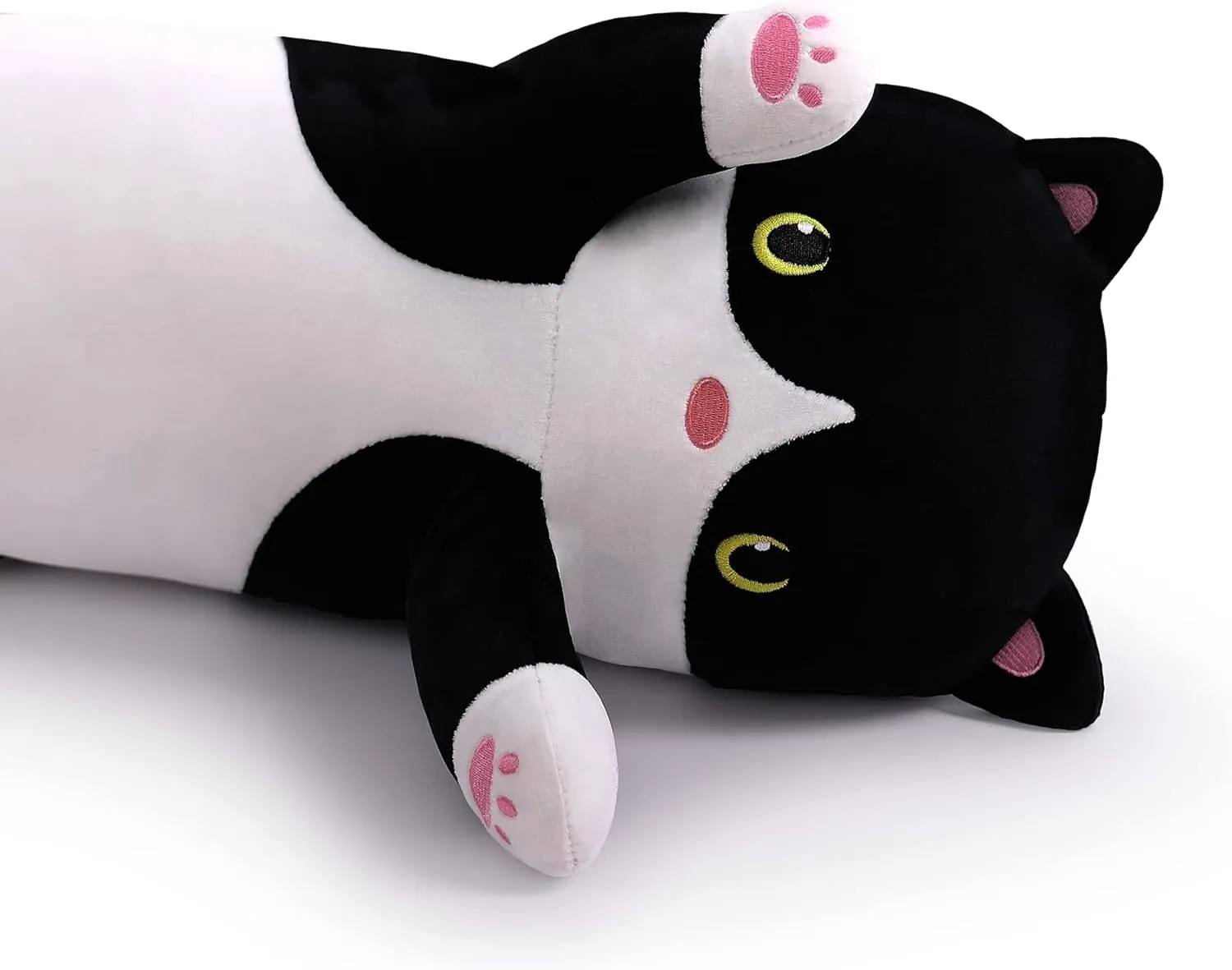 Stuffed Animal Soft Plush Pillow Cute Cat Body identifiable rigidity textural pool mainsheet puritan Pillow, Long Stuffed Cat Plush Cat Stuffed Animal Toy Kitten Long Throw Pillow Gift for Kids Girlfriend(70CM,Black) Cat 