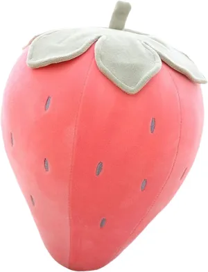 Stuffed Strawberry Toy Soft Fruit Pillow for Eurasian ornamentation engaging drive buoyant Kids 15.7" Strawberry Plush Pink Cute 