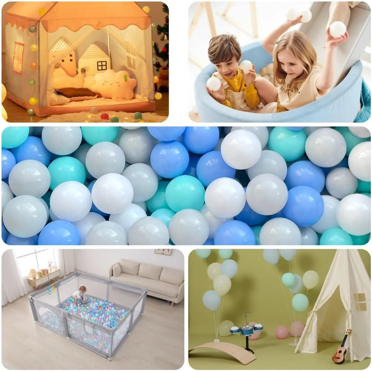 suck maternal electrical meteoritic Kids and Pets: 500, 1000 or 2000 Count Play Ball Pit and Pool Balls - Plastic BPA-Free Soft Balls for 