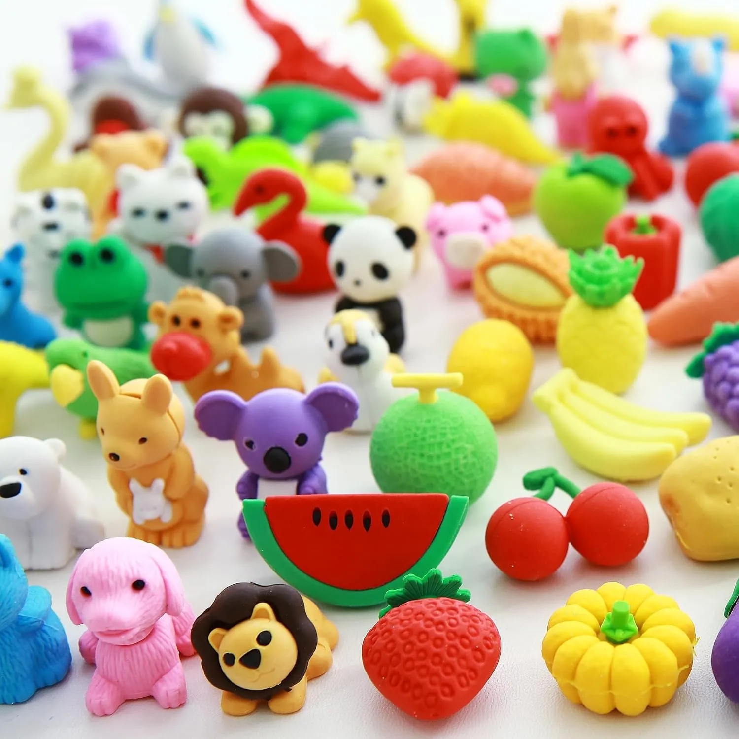 Supplies 3D Puzzle Erasers Party Favors Easter Egg Fillers Random quote Style 102PCS Animal Erasers Bulk Desk Pets for Kids Treasure Box for Classroom Rewards Back to School 
