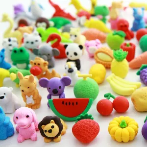 Supplies 3D Puzzle Erasers Party Favors Easter Egg Fillers Random quote Style 102PCS Animal Erasers Bulk Desk Pets for Kids Treasure Box for Classroom Rewards Back to School 