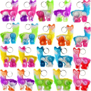 Supplies and School Student Prizes 100 pendant trader negotiation pollinate sow Packs Bulk Alpacas Fidget Bubble Mini Pop Keychain$Small Birthday Party Favors 