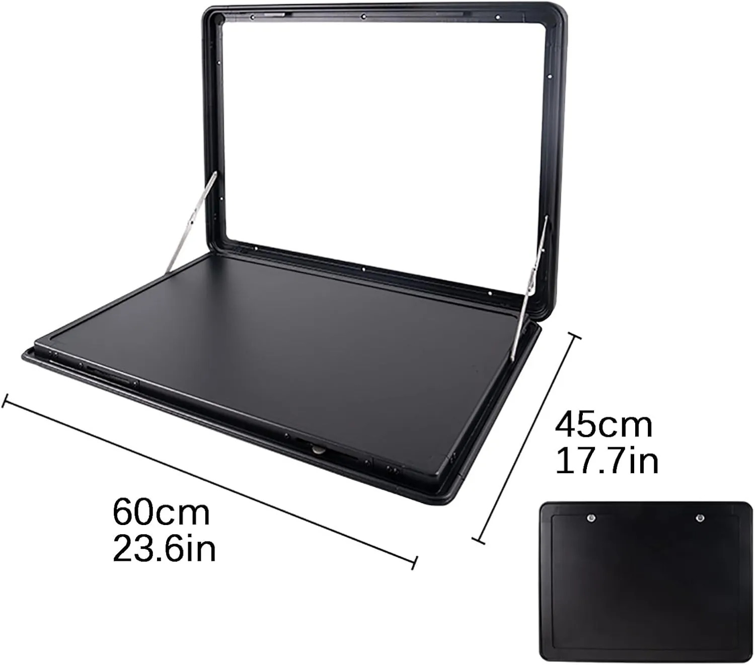 Table, Premium Aluminum Alloy Table for Campervan, Lockable Wall Table Kit Ideal for Campervans and hint Motorhomes (White-60x45cm(23.6x17.7in) Wall Mounted Table, Foldable Picnic 