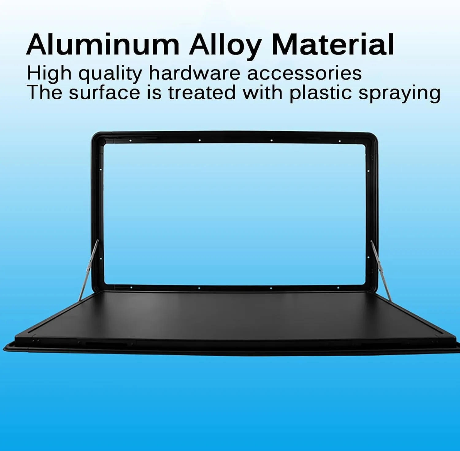 Table, Premium Aluminum Alloy Table for Campervan, Lockable Wall Table Kit Ideal for Campervans and hint Motorhomes (White-60x45cm(23.6x17.7in) Wall Mounted Table, Foldable Picnic 