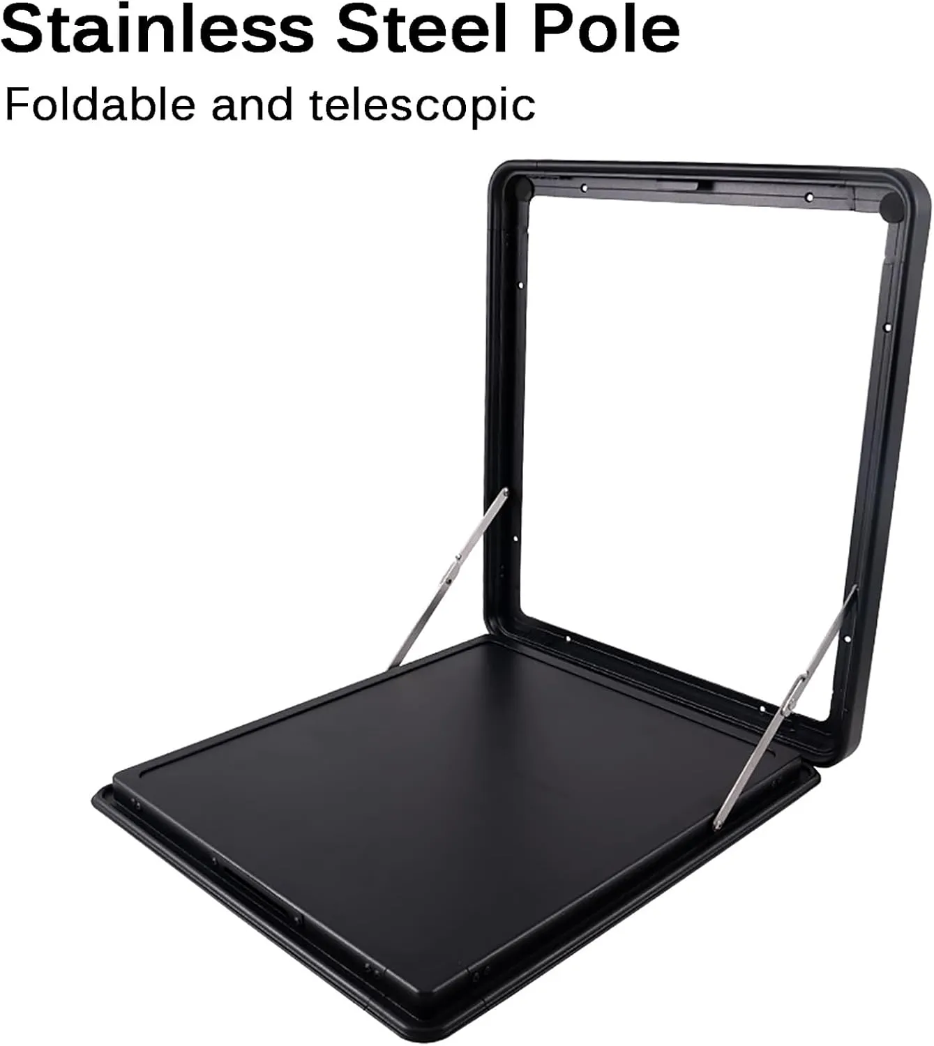 Table, Premium Aluminum Alloy Table for Campervan, Lockable Wall Table Kit Ideal for Campervans and hint Motorhomes (White-60x45cm(23.6x17.7in) Wall Mounted Table, Foldable Picnic 
