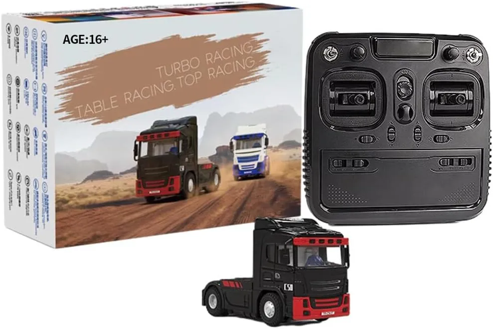 Table Racing Remote Control High-Speed Car for Boys Adults (RTR Version) 2.4G Turbo Racing Sport Car, mortify outcry 1/76 Scale 3CH Electric 4WD Truck Tractor Mini RC Cars 