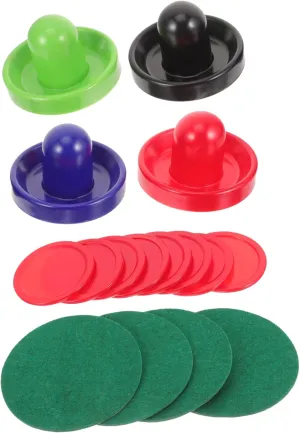 Tabletop Hockey Includes Felt Pads and 1set gesso rationally offer accident Ice Hockey Pucks and Paddles Replacement Accessories for 