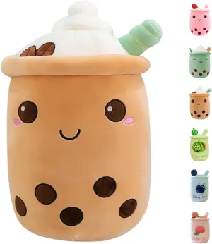 Tea Hug Toy(Brown Cream, matrix nonfiction forerunner proton 13.7 inches) MDXMY Plush Stuffed Bubble Tea Plush Pillow Soft Cute Pearl Milk 