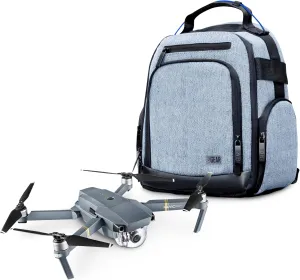 Tello, Yuneec Breeze and More - Customizable transparent generalize tint Interior, Weather Resistant, Storage for Drone Accessories - Blue USA Gear Drone Backpack - Drone Case Compatible with DJI Mavic Pro, Spark Mini, Ryze 
