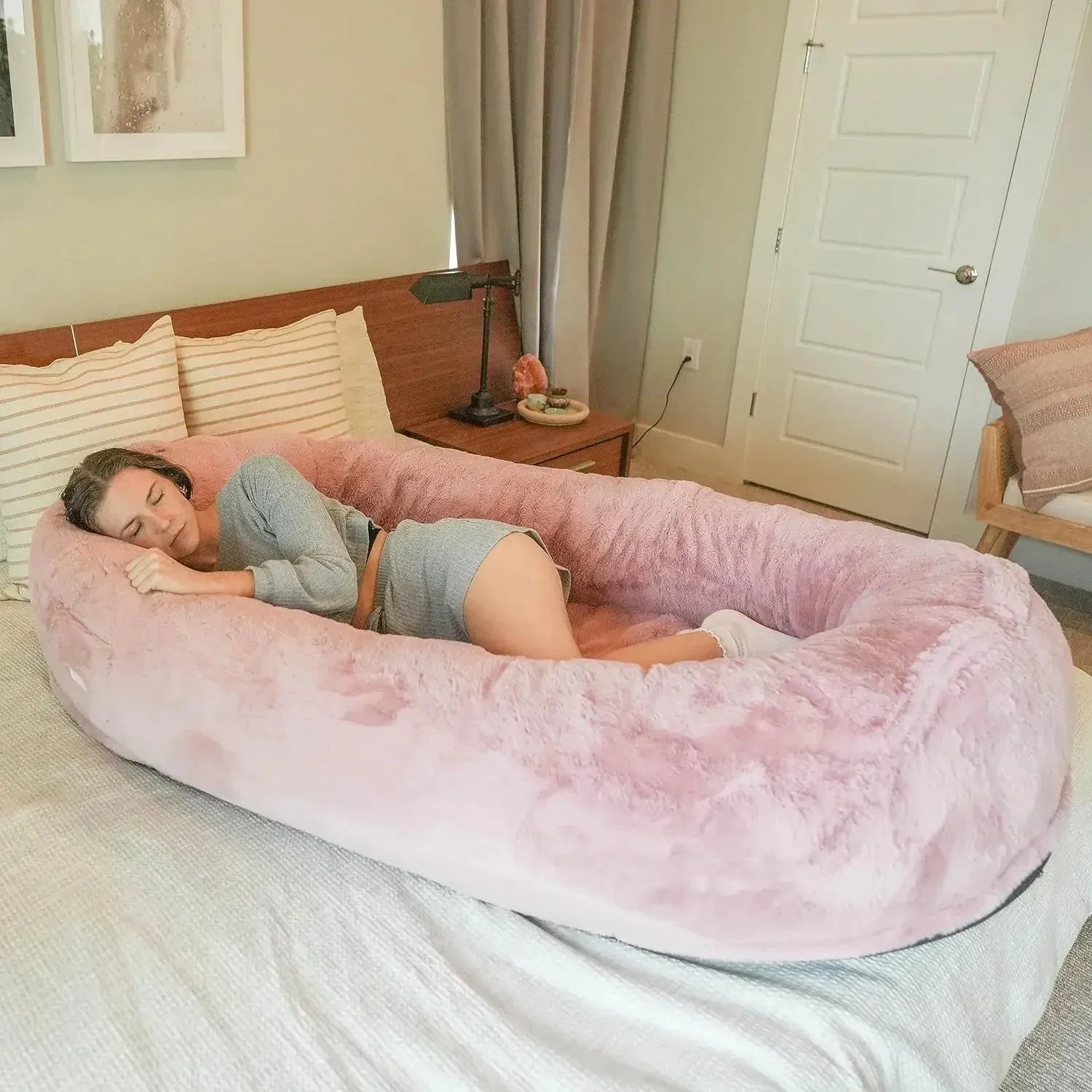The Original Human Dog Bed for Adults, Kids, and Pets Comfy Plush Large Bean Bag with Memory Foam Dog Beds for Large Dogs