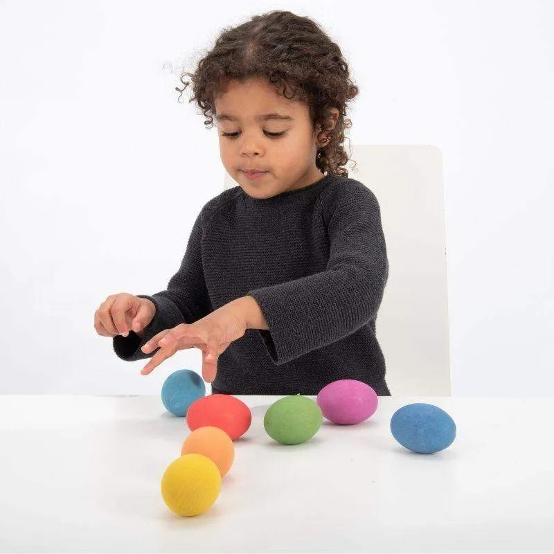 TickiT Rainbow Wooden Eggs - Pack of 7