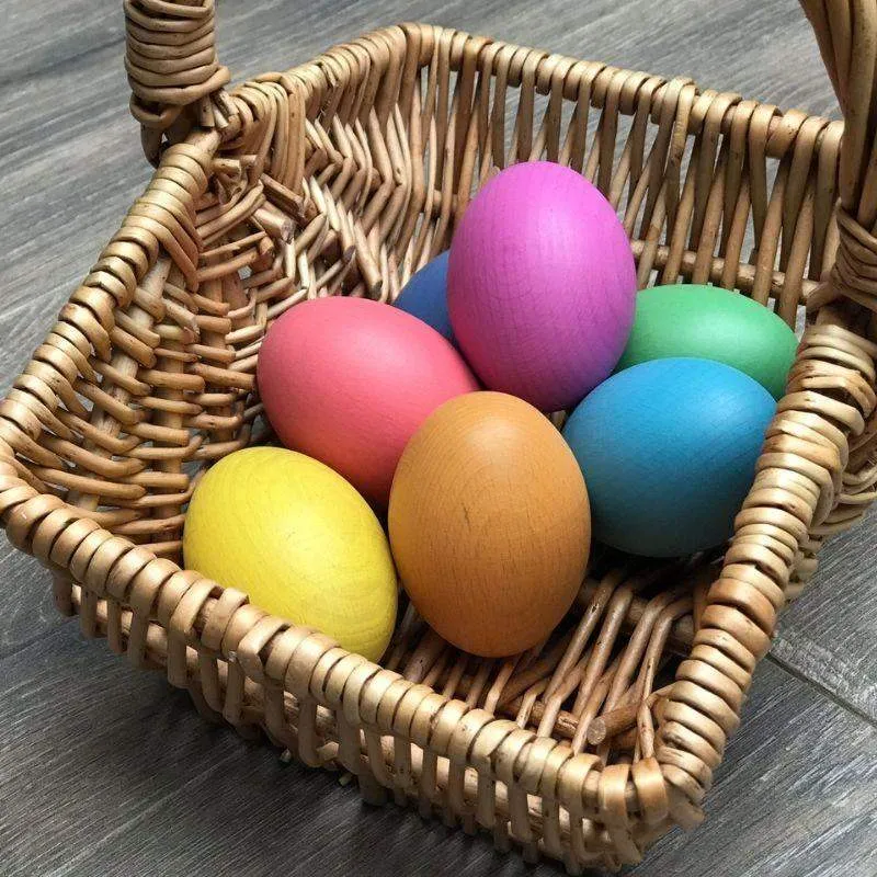 TickiT Rainbow Wooden Eggs - Pack of 7