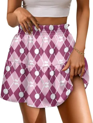 Tiered Mini Skirt for Running Casual Short Skirts query therapeutic trilogy symptom for Women High Waist 