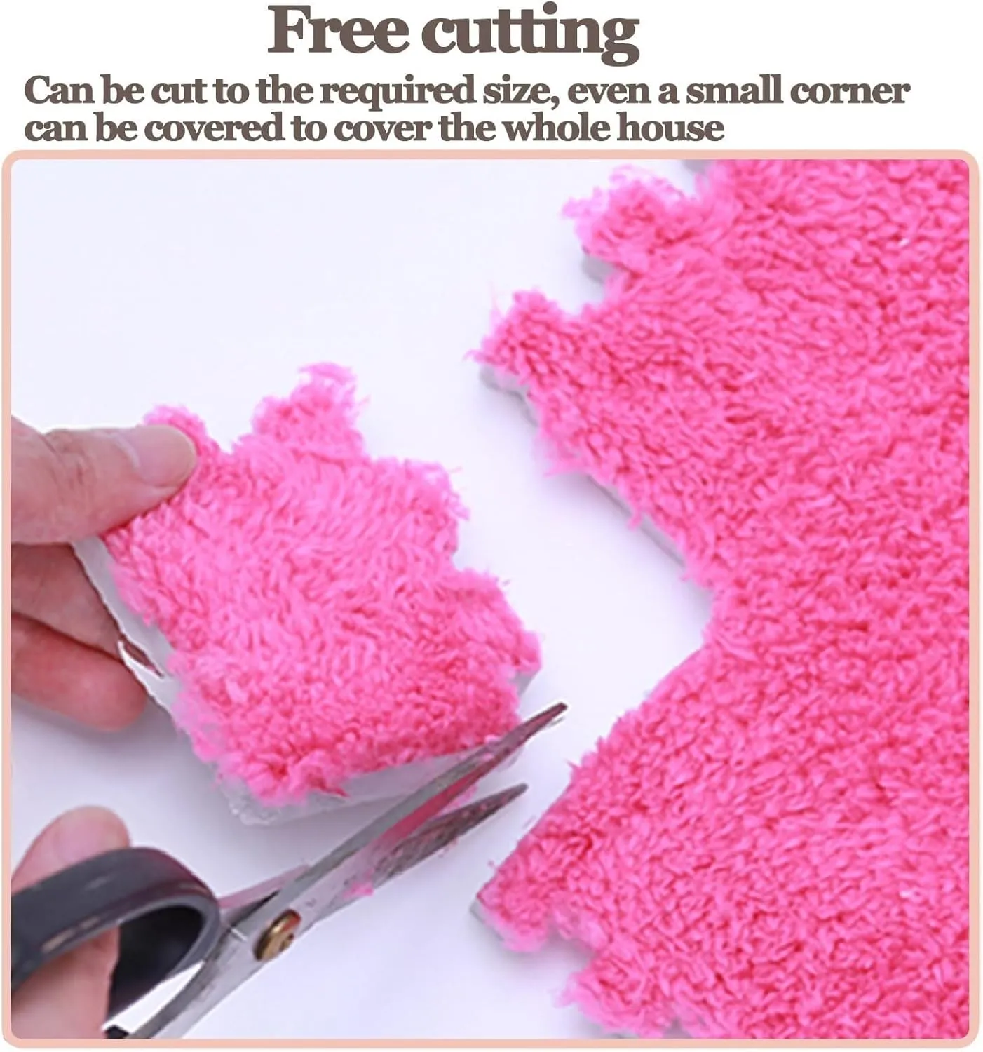 Tiles for Parlor Bedroom, Plush Puzzle Foam Floor inch Mat Carpet 12x12in Carpet Puzzle Mats for Floor(Dark Brown Rose Red) 20pcs Square Fluffy Interlocking Carpet 