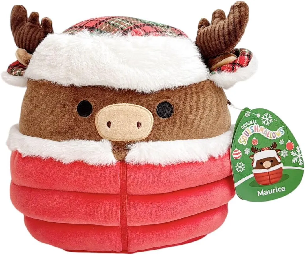 to Your Squad - Gift newberry for Kids, Girls & Boys (Maurice The Moose) Squishmallows Original 8-Inch Official Jazwares Christmas Holiday Specialty 2024 Plush Stuffed Animal Toy - Add 