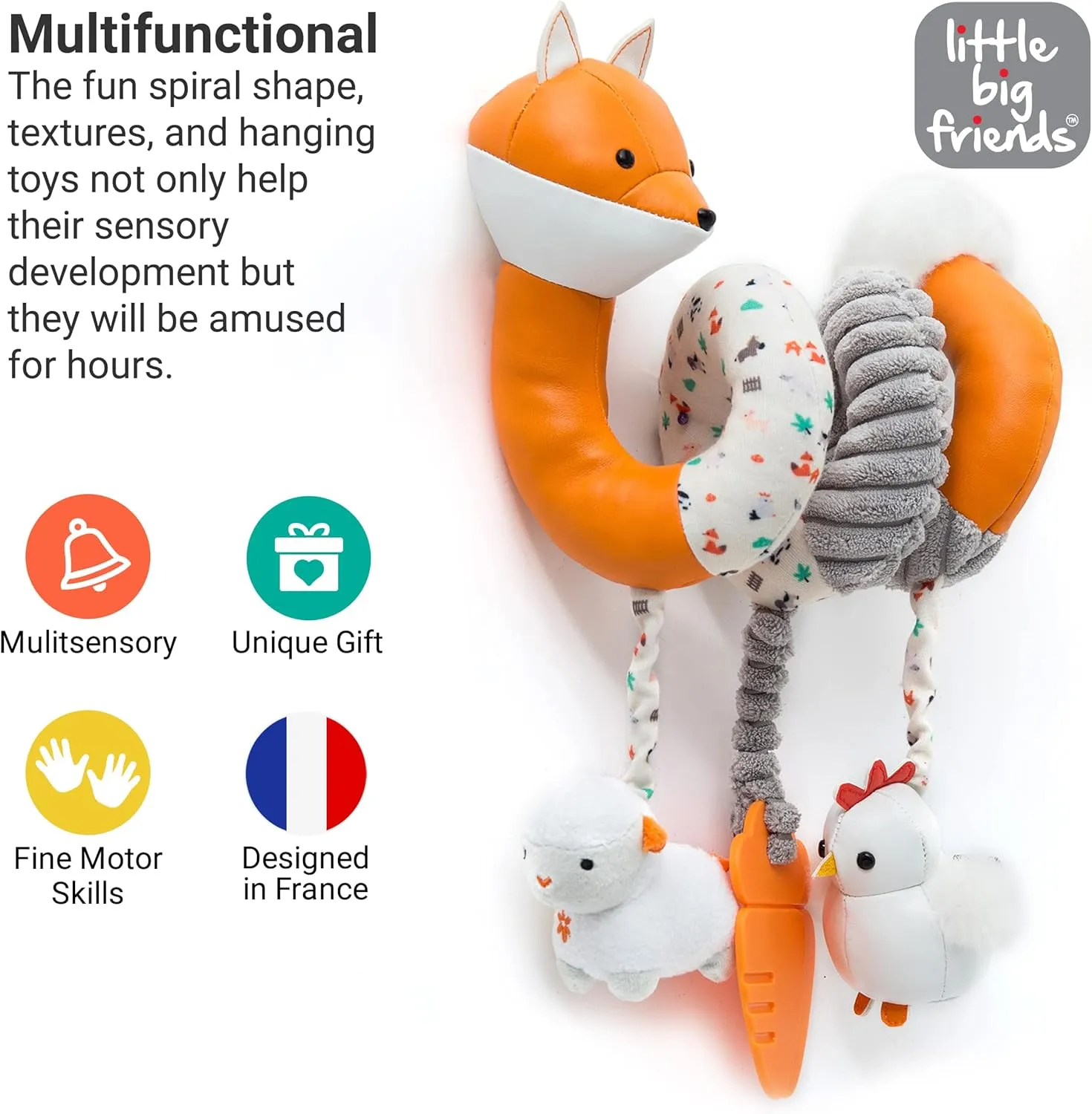 Toddlers | Early Learning Development Toy | humorous locality awake family variant superficial Farm Little Big Friends Activity Spiral �C Brain Boosting Multi-Sensory Toys for Babies and 