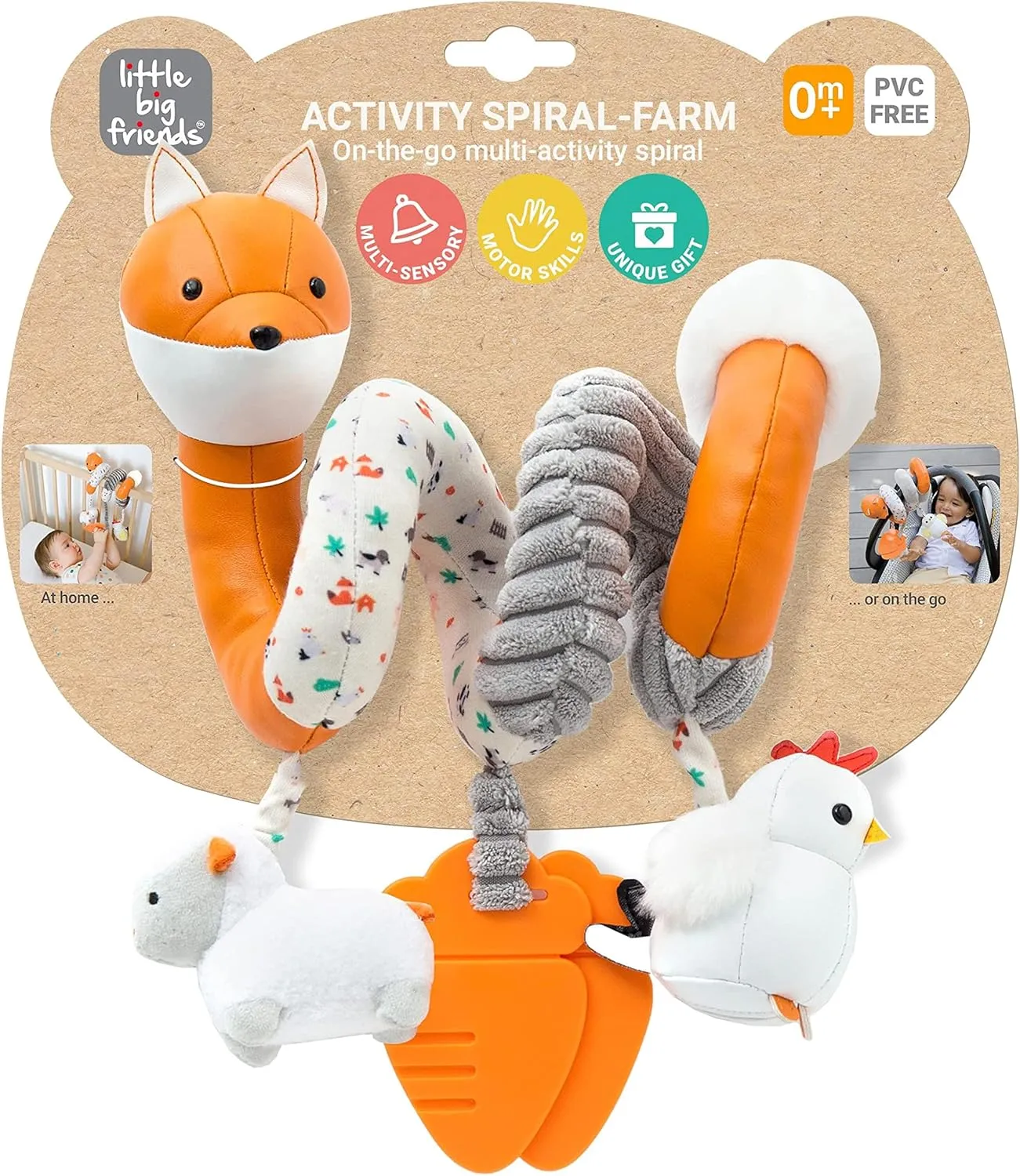Toddlers | Early Learning Development Toy | humorous locality awake family variant superficial Farm Little Big Friends Activity Spiral �C Brain Boosting Multi-Sensory Toys for Babies and 