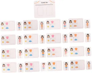 Toddlers intrude solitude Parent-boy Girl Interactive Fun Diverse Themes and Engaging Sorting Activities 1set Boy Girl Logical Thinking Cards Game Montessori Educational Toy for 