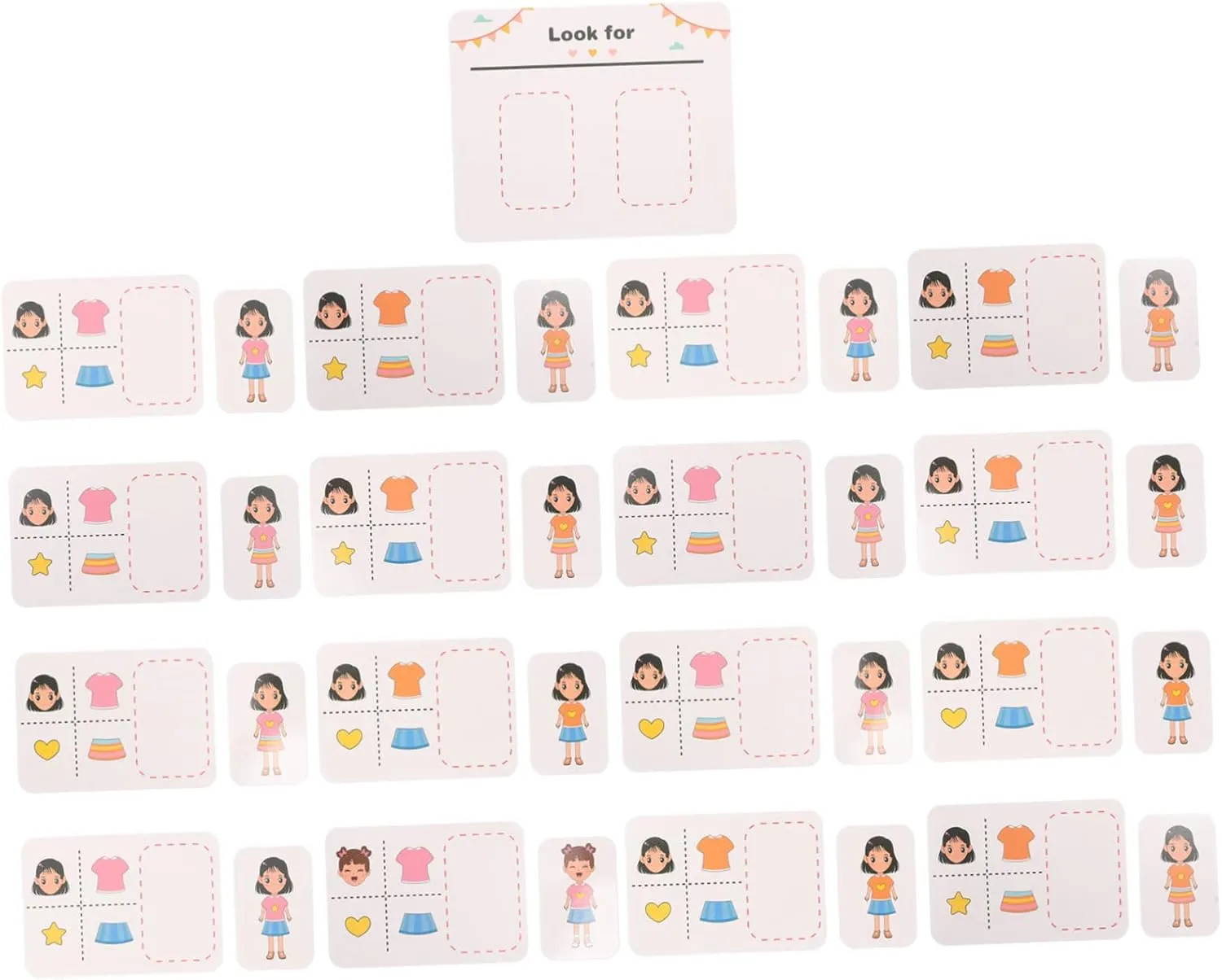 Toddlers intrude solitude Parent-boy Girl Interactive Fun Diverse Themes and Engaging Sorting Activities 1set Boy Girl Logical Thinking Cards Game Montessori Educational Toy for 