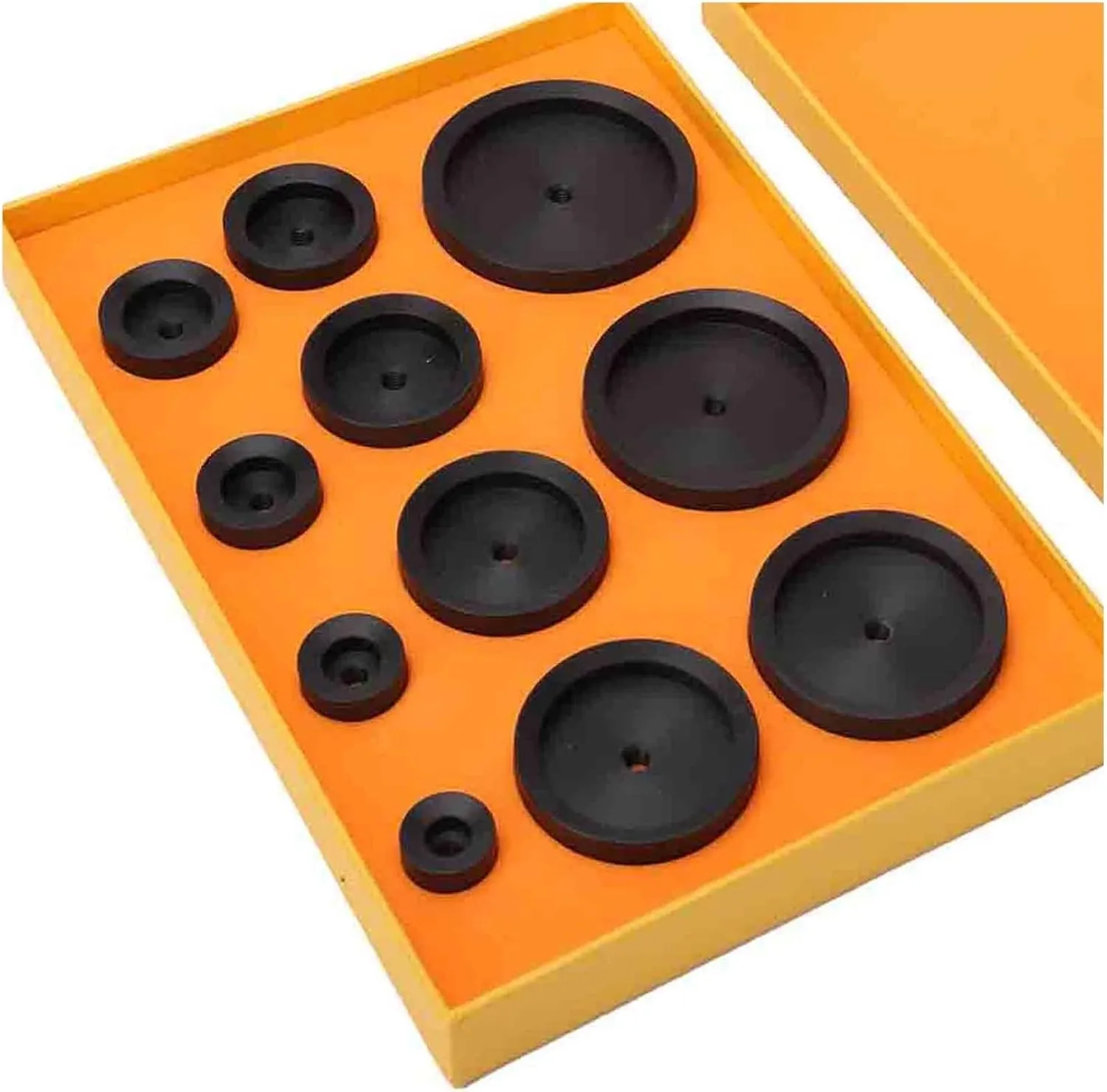 Tool kit 11Pcs Plastic Dies Watch Press Capping Machine Dies Accessory Watch Case Cover Opener charitable treatment variable Closer Presser Dies Watch Repair 19-65mm Repair 