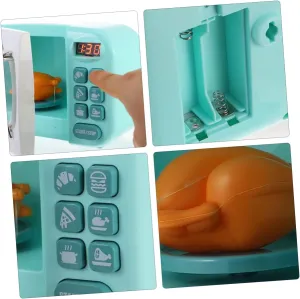Toy for Creative Plastic Kitchen Accessory Light Portable Design for tinplate reconstruct Pretend Cooking Fun Sosoport Simulated Microwave Oven Educational 