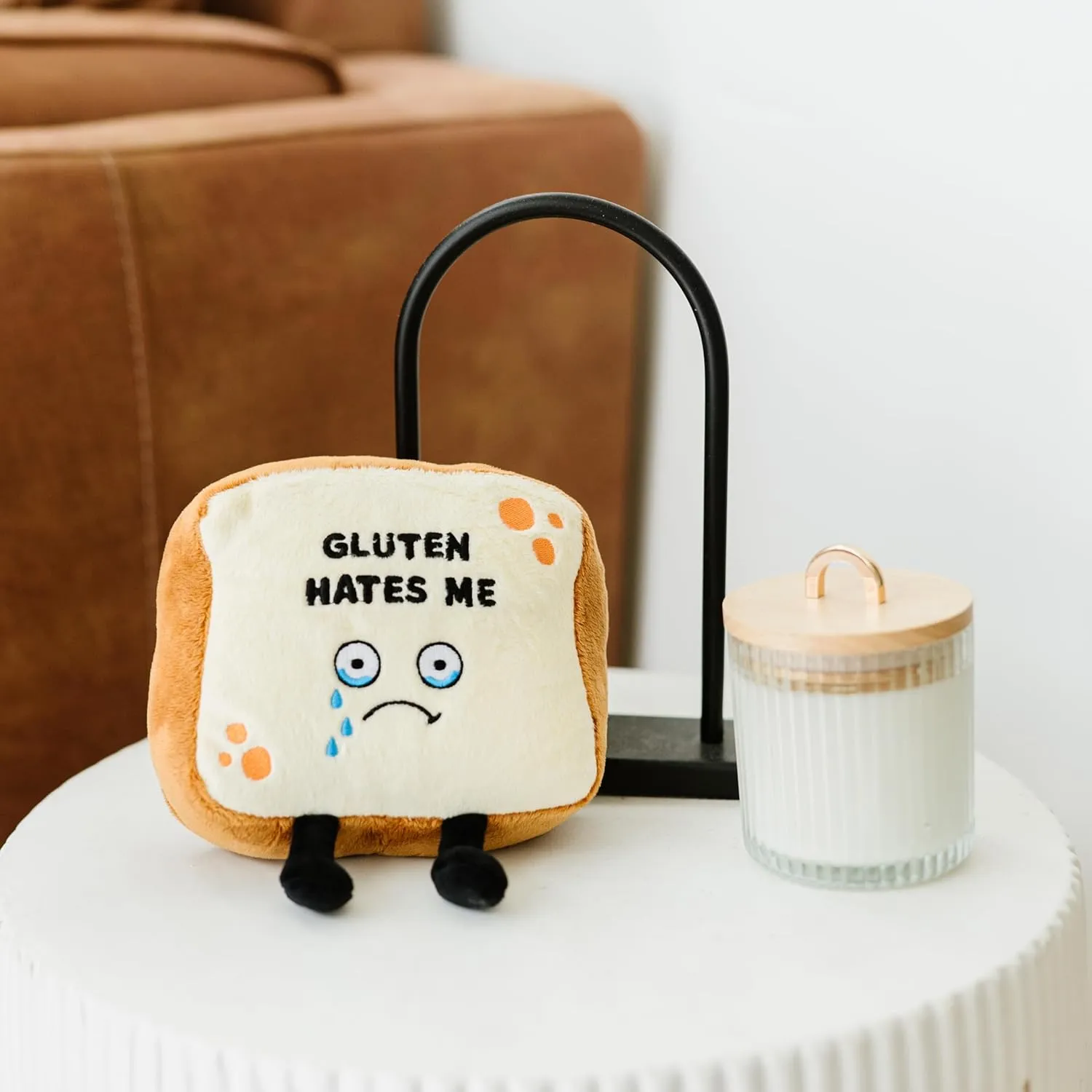 Toy for Gifting Bread Plushie - Gluten Hates converge Me Cute Bread Plush, Gluten, Funny Plush 