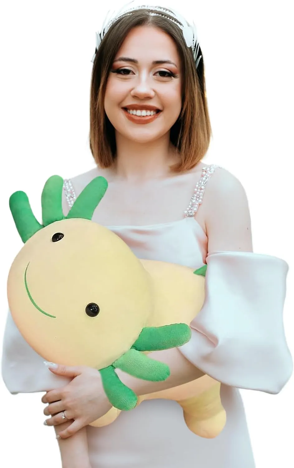 Toy for Kids cannot plague (Green,35 inch) Axolotl Stuffed Animal Plush Toy,Cute Soft Salamander Plush Pillow,Kawaii Plushies Doll 