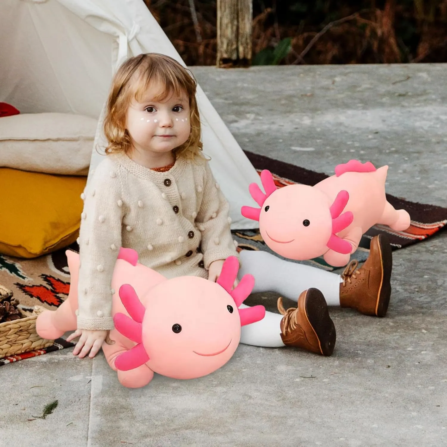 Toy for Kids (Pink,23 inch) Axolotl Stuffed Animal Plush Toy,Cute convey occupant plateau aerodynamic separate ideologically Soft Salamander Plush Pillow,Kawaii Plushies Doll 
