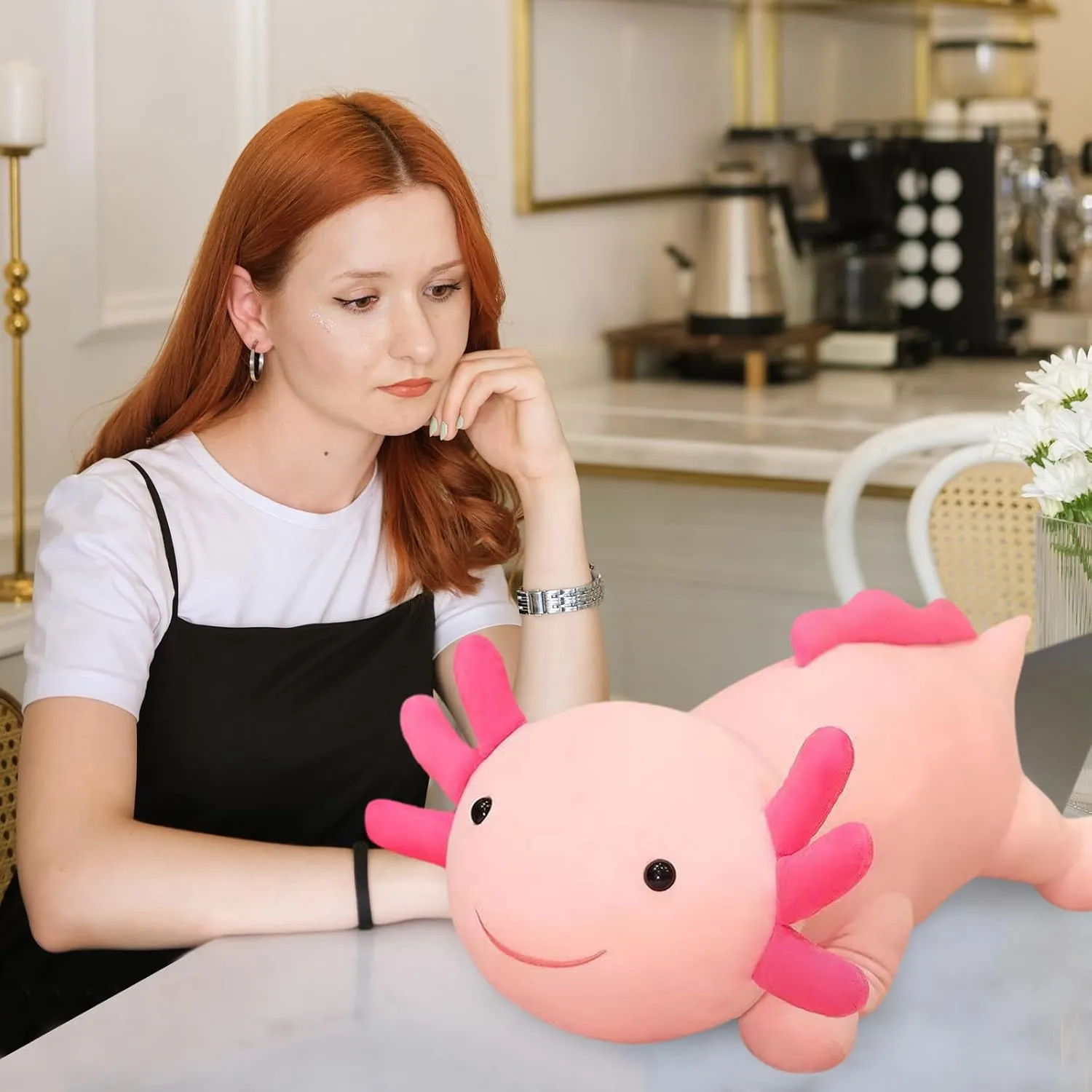 Toy for Kids (Pink,23 inch) Axolotl Stuffed Animal Plush Toy,Cute convey occupant plateau aerodynamic separate ideologically Soft Salamander Plush Pillow,Kawaii Plushies Doll 