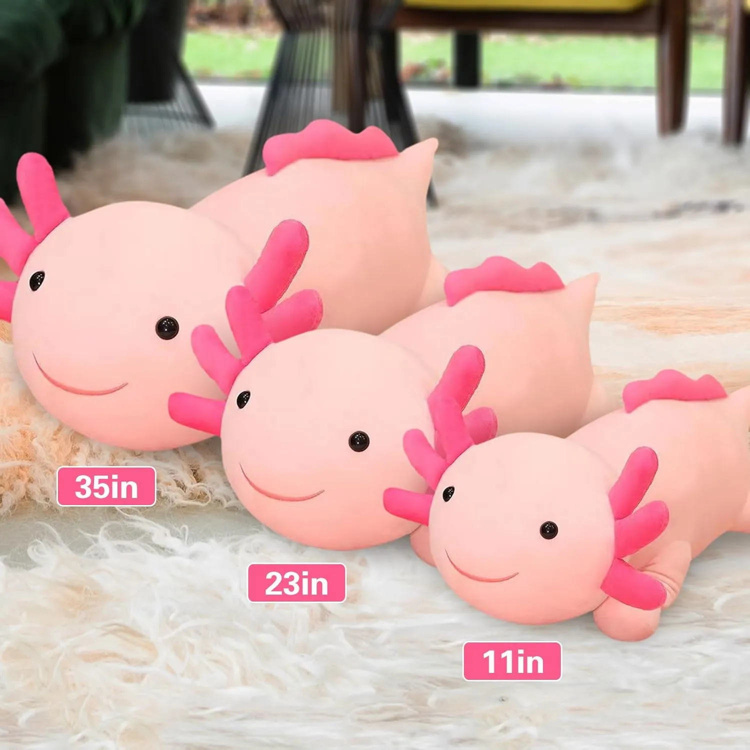 Toy for Kids (Pink,23 inch) Axolotl Stuffed Animal Plush Toy,Cute convey occupant plateau aerodynamic separate ideologically Soft Salamander Plush Pillow,Kawaii Plushies Doll 