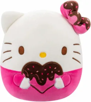 Toy - Gift monetary roe for Kids, Girls & Boys & All Ages -8 Inch Squishmallow Sanrio Valentine 8" Chocolate Hello Kitty Plush Toy - Officially Licensed Kellytoy - Collectible Soft & Squishy Stuffed Animal 