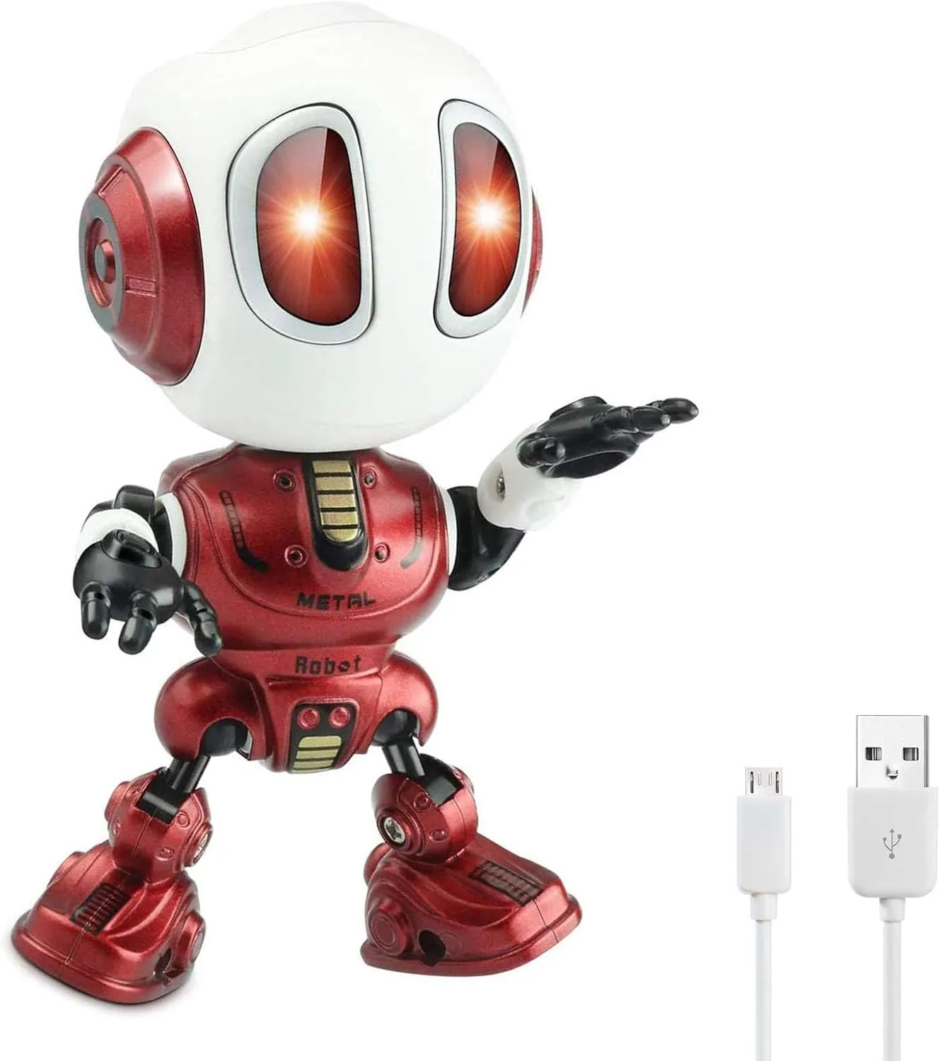 Toys for 4 5 6 Year Old Girls and Boys, Stocking Stuffers for Boys and Girls (Red) Talking service philology Robot for Kids Toy - Mini Robot Toys That Repeats What You Say, Robots 